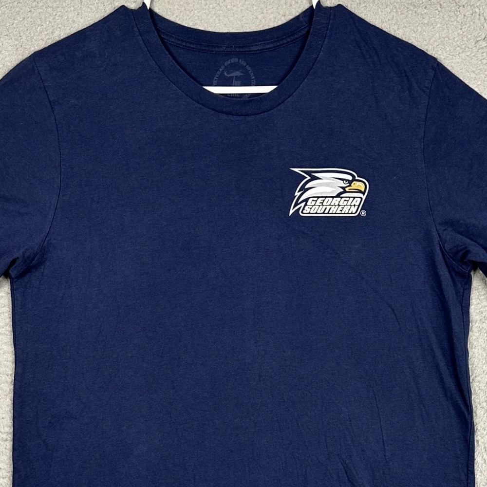 Georgia Southern Eagles Nine Line T-Shirt Men Large Navy Blue NCAA Patriotic Tee